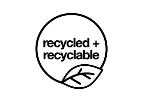 gerecyclede + recyclebare verpakking